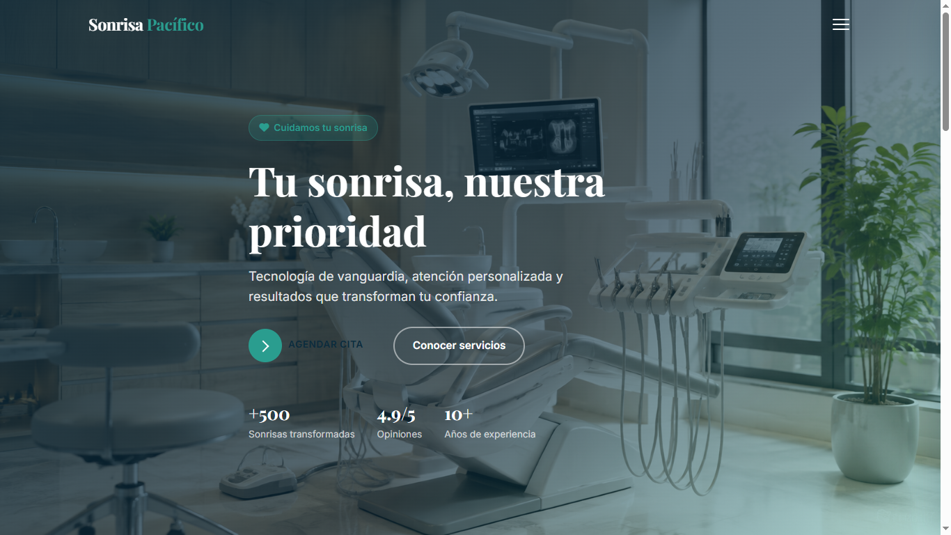 Sonrisa Pacífico — Sitio web demostrativo para clínica odontológica